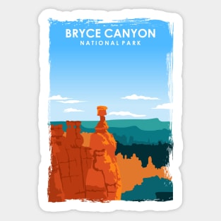 Bryce Canyon National Park Travel Poster Sticker